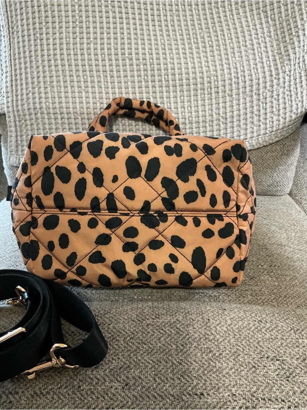 Marc Jacobs Mini Cheetah Print Quilted Nylon Tote Bag - Picture 5 of 8